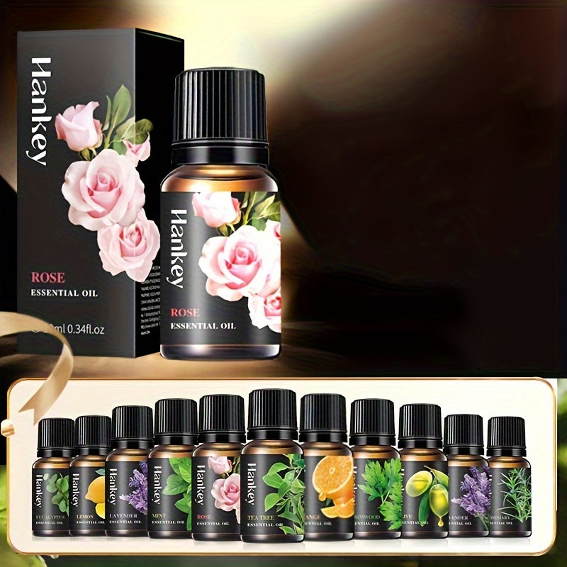 6pcs Essential Oil Set - Natural Skin Care and Relaxation Solution for Massage, Body and Mind Wellness - Mint and Lavender Blend for Soothing and Calming Experience