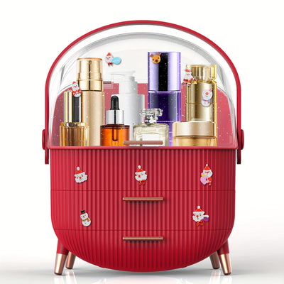 Portable Cosmetics Storage Box, Can Hold Eyebrow Pencil Eye Shadow Skin Care Products Practical Makeup Organizer, Suitable For Family Bedroom, Gift Suitable For Storing Lipsticks, Skin Care Products, Christmas Gifts.