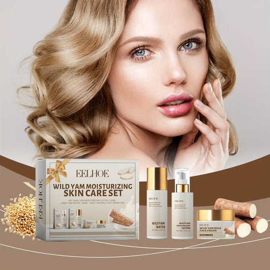 425g/14.99oz 3-in-1 Wild Yam Body Cream, Face Cream, Skin Care Lotion, Toner, Hydrolyzed Rice, Yam Root, Mangosteen Xylem Extract, Strong Moisturizing, Silken Skin, Makes Skin Glow White, Wild Yam Cream For All Skin Types