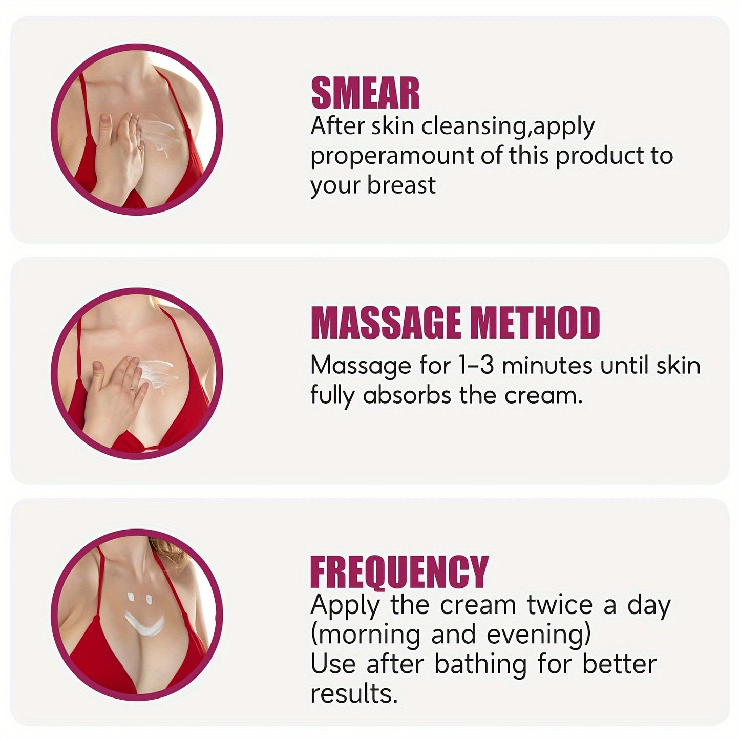 1.69oz Breast Firming Cream With Jojoba Oil, Vitamin E, Shea Butter And Chamomile Extract, Moisturizer For Breast Massage Moisturizing Firming Women's Body Skin Care Cream For Women