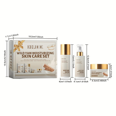 425g/14.99oz 3-in-1 Wild Yam Body Cream, Face Cream, Skin Care Lotion, Toner, Hydrolyzed Rice, Yam Root, Mangosteen Xylem Extract, Strong Moisturizing, Silken Skin, Makes Skin Glow White, Wild Yam Cream For All Skin Types