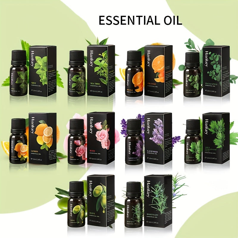 6pcs Essential Oil Set - Natural Skin Care and Relaxation Solution for Massage, Body and Mind Wellness - Mint and Lavender Blend for Soothing and Calming Experience