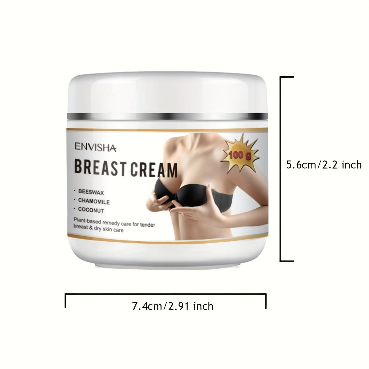 1pc, Breast Firming Cream (100g), Enriched With Jojoba Oil & Vitamin E, Honey-Infused, Lifting & Tightening Skin Care, Moisturizing Formula, Body Massage Cream For Women