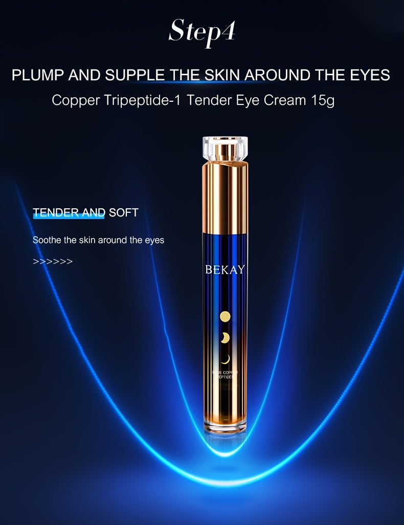 Blue Copper Peptide Skin Care Gift Set 12 Sets, Day And Night Skin Care, Face Face Elastic And Shiny, Suitable for All Skin Types, Valentine'S Day Gift for Wife, Mom, Woman, Girl