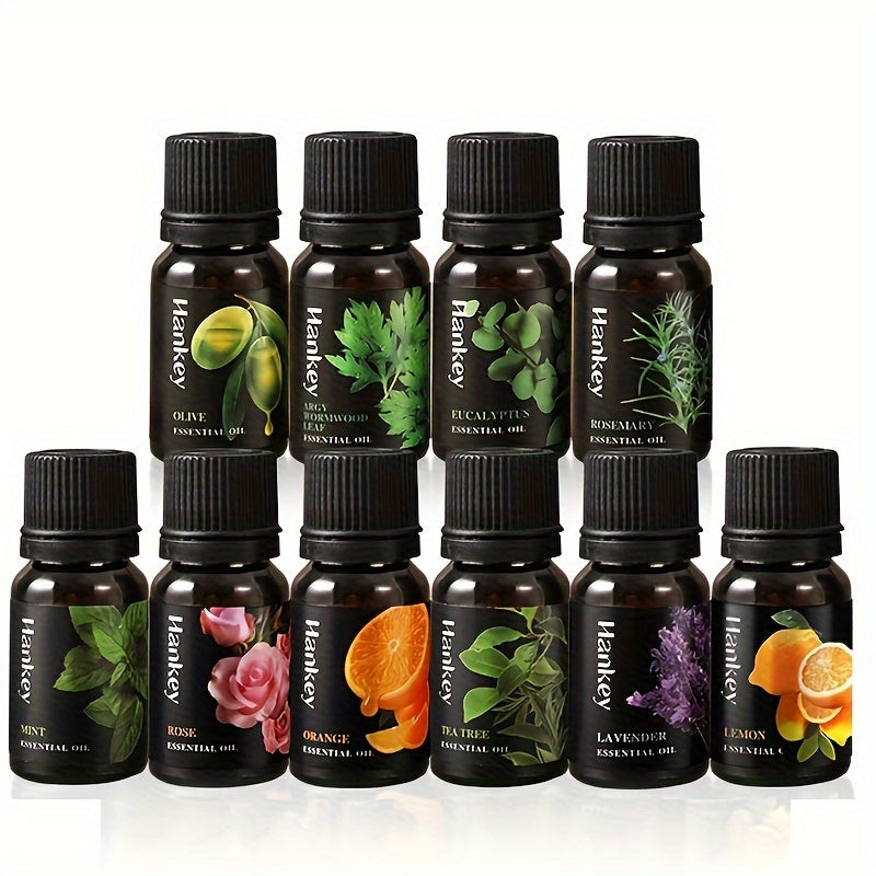 6pcs Essential Oil Set - Natural Skin Care and Relaxation Solution for Massage, Body and Mind Wellness - Mint and Lavender Blend for Soothing and Calming Experience