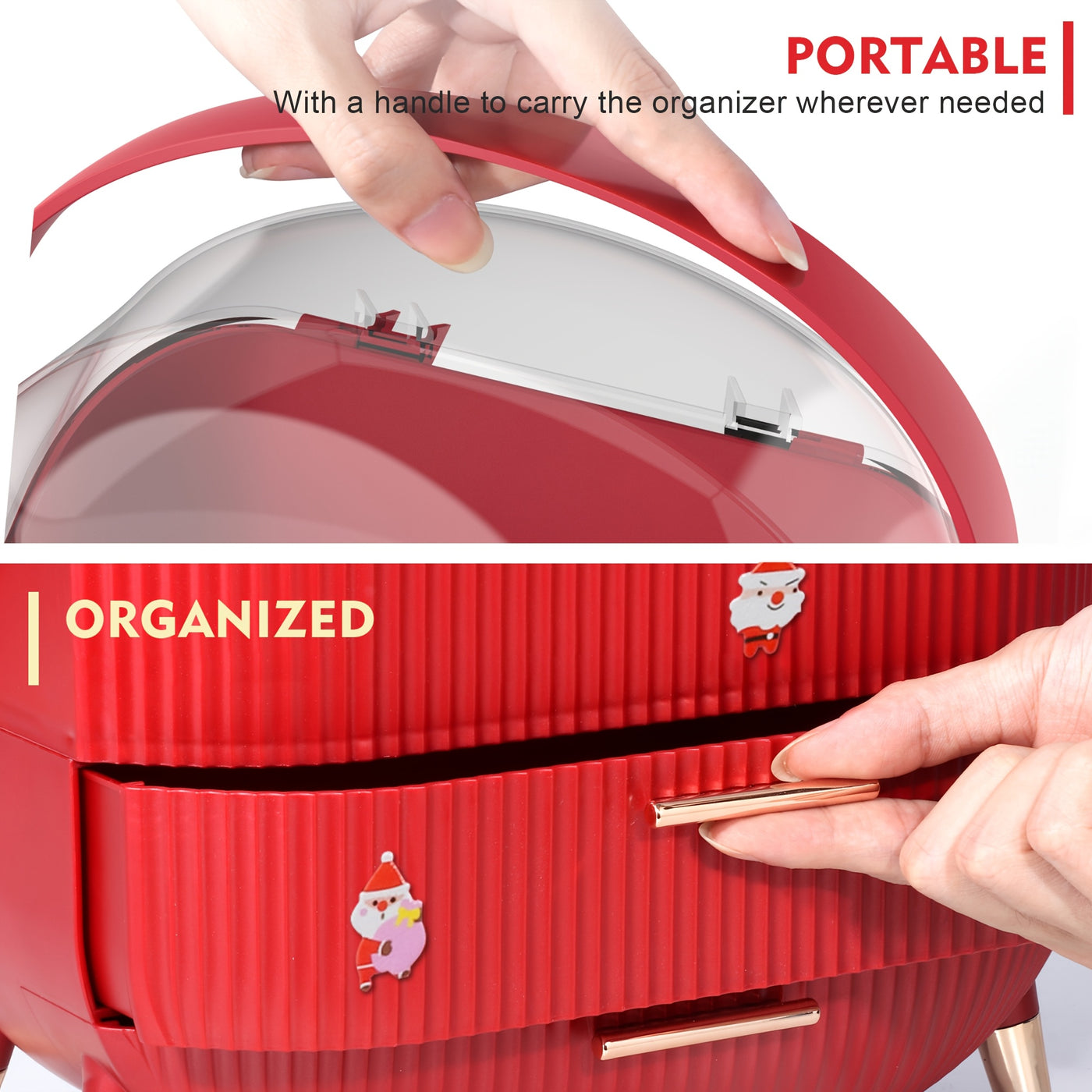 Portable Cosmetics Storage Box, Can Hold Eyebrow Pencil Eye Shadow Skin Care Products Practical Makeup Organizer, Suitable For Family Bedroom, Gift Suitable For Storing Lipsticks, Skin Care Products, Christmas Gifts.